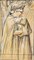 Abbraccio - Disegno originale in china di A. Giraldon - inizio XX secolo inizio XX secolo, Immagine 1