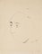 Faces - Four Original China Ink Drawings by Unknown Master 20th Century Mid 20th Century 4