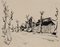 Dibujo Village - Original Ink de E. De Tomi - 1947 1947, Imagen 1