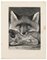 A Fox with its Prey - Original Lithograph - Late 19th Century Late 19th Century 2