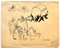 Estudio de figuras - Dibujo de tinta china de E. Hugon - Siglo XX, finales del siglo XX, Imagen 1