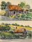 Cottage Rural - Aquarelle par French Master - Milieu 20ème Siècle 20ème Siècle 1