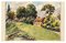 Cottage - Watercolor by French Master - Mid 20th Century Mid 20th Century, Image 2