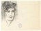 Woman Portrait - Kohle auf Papier von A. Mérodack-Jeanneau, spätes 19. Jh 1