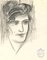 Woman Portrait - Kohle auf Papier von A. Mérodack-Jeanneau, spätes 19. Jh 2