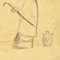 Femme avec un Parapluie - Dessin au fusain sur Papier par A. Mérodack-Jeanneau Fin 19ème Siècle 3
