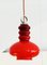 Midcentury Glass & Steel Pendant 6