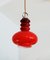 Midcentury Glass & Steel Pendant 7