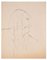 Man In Profile - Dibujo original en gris de Flor David - años 50, Imagen 1