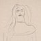 Donna - Disegno carboncino originale di Flor David - anni '50, Immagine 1