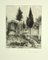 Poggio a Caiano - Original Etching and Drypoint by A. Soffici - 1964 1964 1