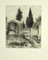 Poggio a Caiano - Original Etching and Drypoint by A. Soffici - 1964 1964, Image 1