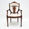 Antique Edwardian Inlaid Mahogany Armchair, Immagine 2