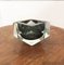 Transparent and Anthracite Gray Ashtray Submerged in Murano Glass in the Style of Flavio Poli, 1960s 10