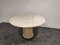 Round Italian Travertine Dining Table, 1970s 1