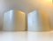 White Scandinavian Minimalist Wall Lights, 1970s, Set of 2, Image 1
