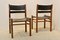 Scandinavian Oak and Saddle Leather Chairs, 1970s, Set of 8, Image 5