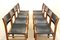 Scandinavian Oak and Saddle Leather Chairs, 1970s, Set of 8 8