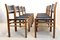 Scandinavian Oak and Saddle Leather Chairs, 1970s, Set of 8, Image 4