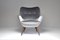 Mid-Century Grey Velvet Armchair by Franco Buzzi, 1940s 3