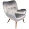 Fauteuil Mid-Century en Velours Gris par Franco Buzzi, 1940s 1