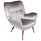 Mid-Century Grey Velvet Armchair by Franco Buzzi, 1940s 1
