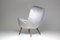 Mid-Century Grey Velvet Armchair by Franco Buzzi, 1940s 2