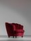Italian Burgundy Velvet Armchairs in the Style of Gio Ponti, 1960s, Set of 2 14