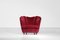 Fauteuils en Velours Bordeaux Style Gio Ponti, Italie, 1960s, Set de 2 7