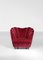 Fauteuils en Velours Bordeaux Style Gio Ponti, Italie, 1960s, Set de 2 9