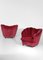 Italian Burgundy Velvet Armchairs in the Style of Gio Ponti, 1960s, Set of 2 4
