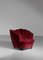 Italian Burgundy Velvet Armchairs in the Style of Gio Ponti, 1960s, Set of 2 11