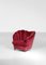 Fauteuils en Velours Bordeaux Style Gio Ponti, Italie, 1960s, Set de 2 5