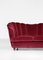 Italian Burgundy Velvet Sofa in the Style of Gio Ponti, 1960s 6