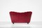 Burgunderrotes Samt Sofa im italienischen Stil von Gio Ponti, 1960er 13