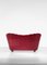 Italian Burgundy Velvet Sofa in the Style of Gio Ponti, 1960s, Image 14