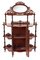 19th Century Walnut 4-Tier Whatnot with Centre Mirrored Cupboard 2