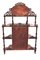 19th Century Walnut 4-Tier Whatnot with Centre Mirrored Cupboard, Image 4
