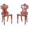 Antique William IV Mahogany Hall Chairs, Set of 2 1