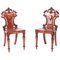 Antique William IV Mahogany Hall Chairs, Set of 2, Image 1