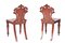 Antique William IV Mahogany Hall Chairs, Set of 2 2