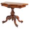 Victorian Burr Walnut Serpentine Shaped Card Table 1