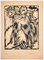 Horsewoman - Original Woodcut Print by Arturo Martini - Early 20th Century Early 20th century 1