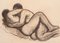 Lovers - Original Charcoal Drawing - 1950 ca. 1950 ca. 1