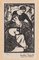 Stampe The Widow - Incisione xilografia originale di A. Karpèles - anni '30, Immagine 1