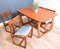 Danish Style Teak Portwood Table & Chairs Set, 1960s, Set of 5, Immagine 3