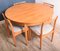 Teak Round Extending Table & Chairs from Avalon, 1960s, Set of 5, Image 1
