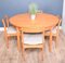 Teak Round Extending Table & Chairs from Avalon, 1960s, Set of 5 2