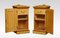 Antique Figured Ash Bedside Cabinets, Set of 2 3