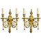 Antique French Gilded Bronze Wall Lights, Set of 2 1